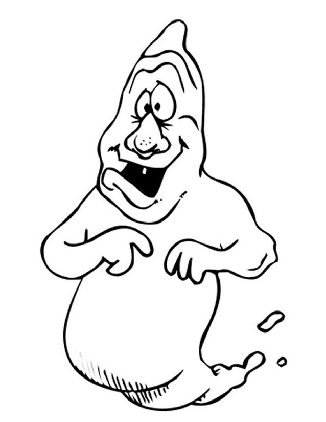 Coloriage d'un fantôme de SOS fantôme