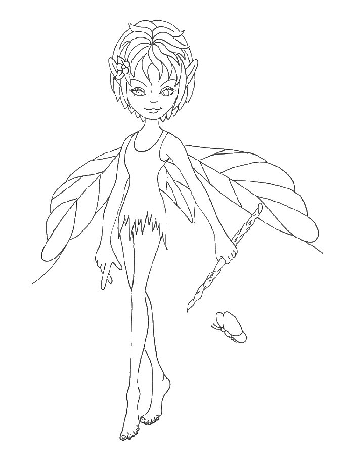 Coloriage fée #3