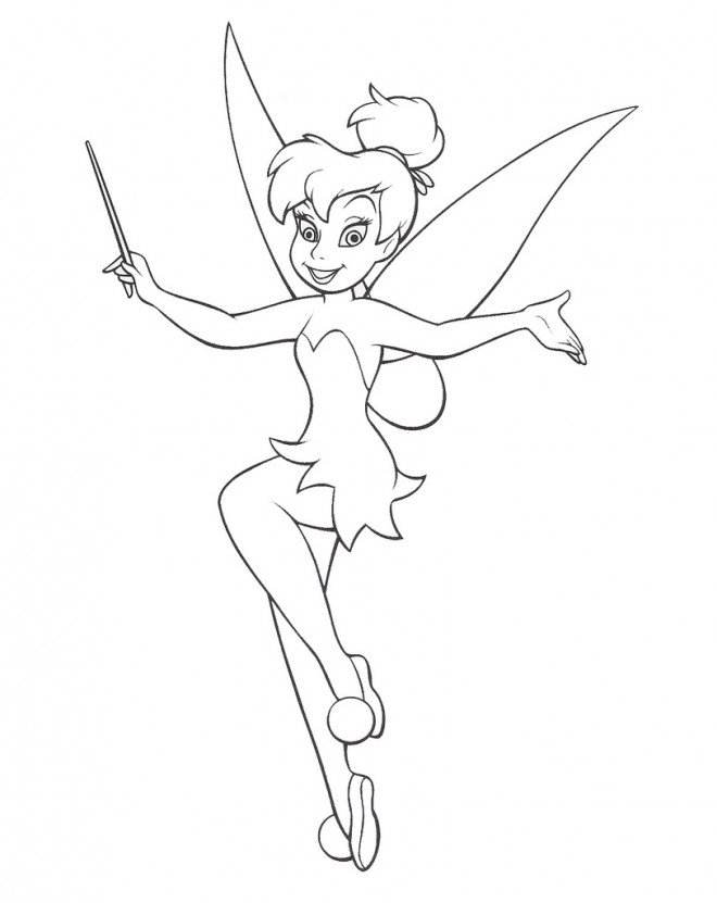 Coloriage fée clochette #7