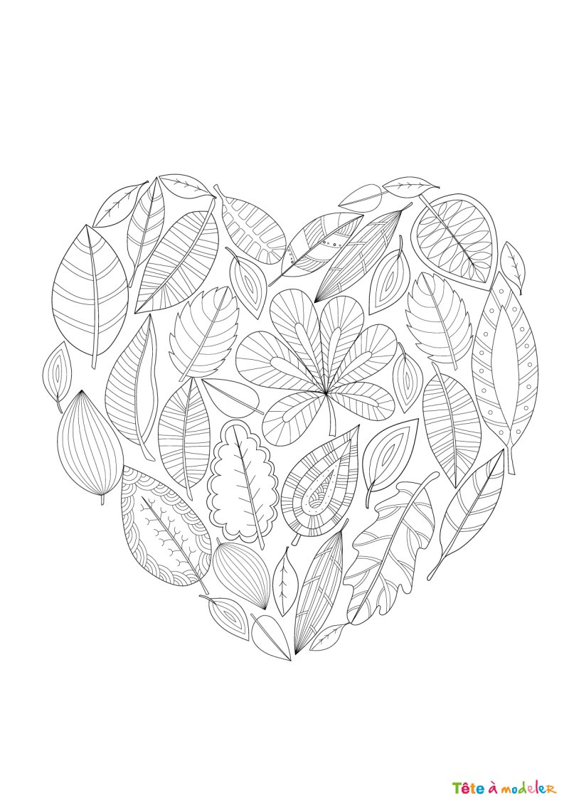 Coloriage feuilles d'arbres #05