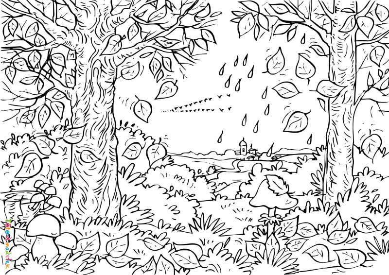 Coloriage feuilles d'arbres #08