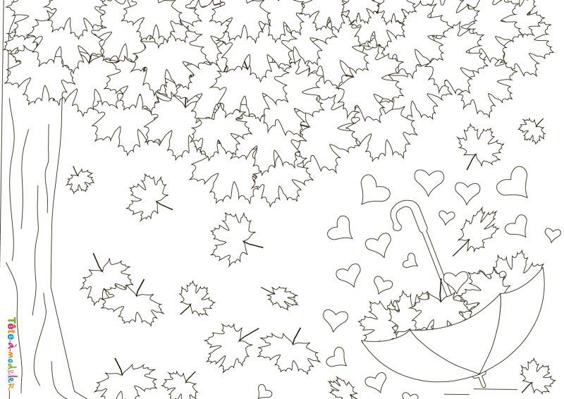 Coloriage feuilles d'arbres #09