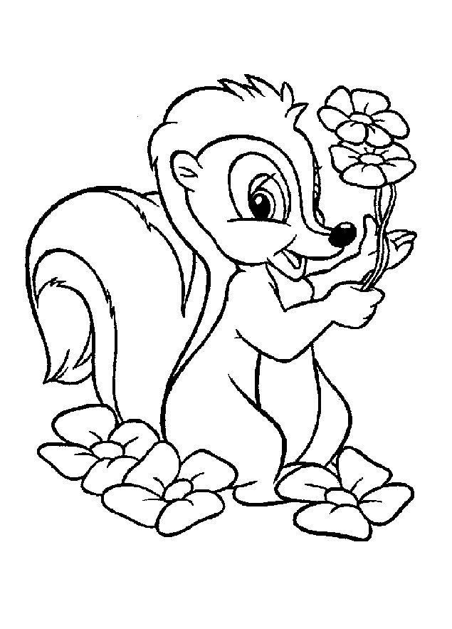 Coloriage Fleur de Bambi 