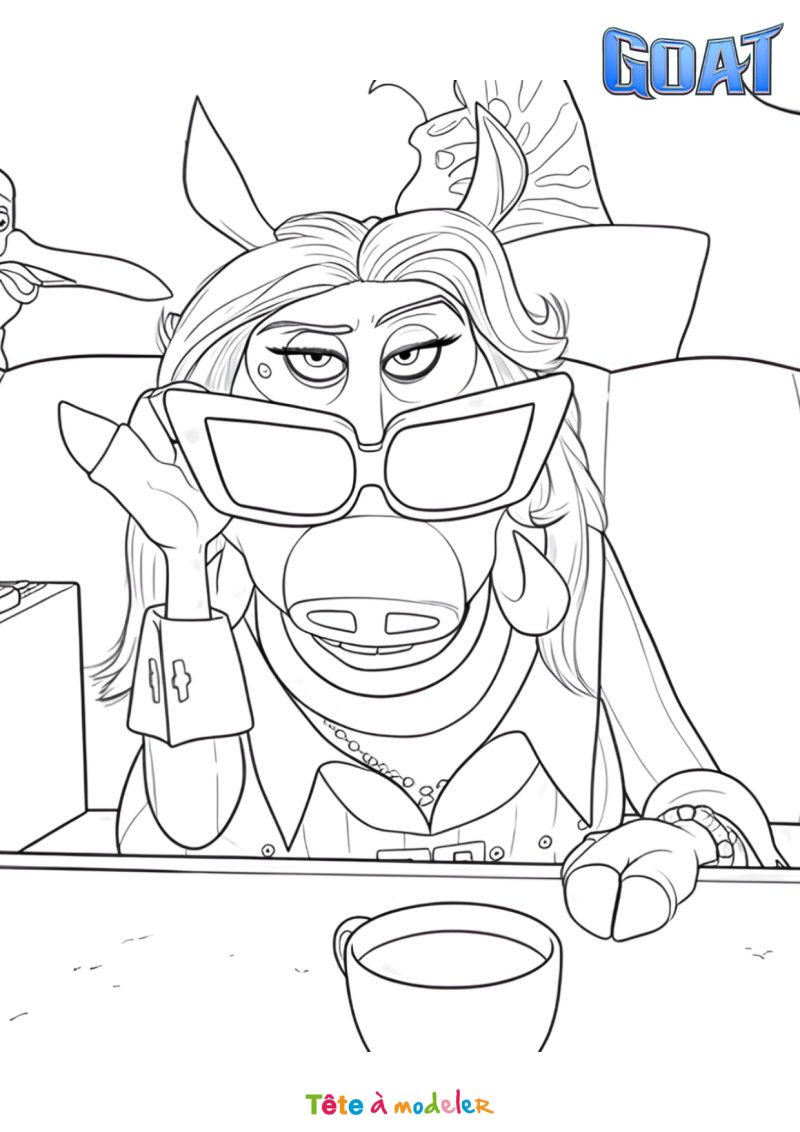 Un coloriage avec Florence de GOAT