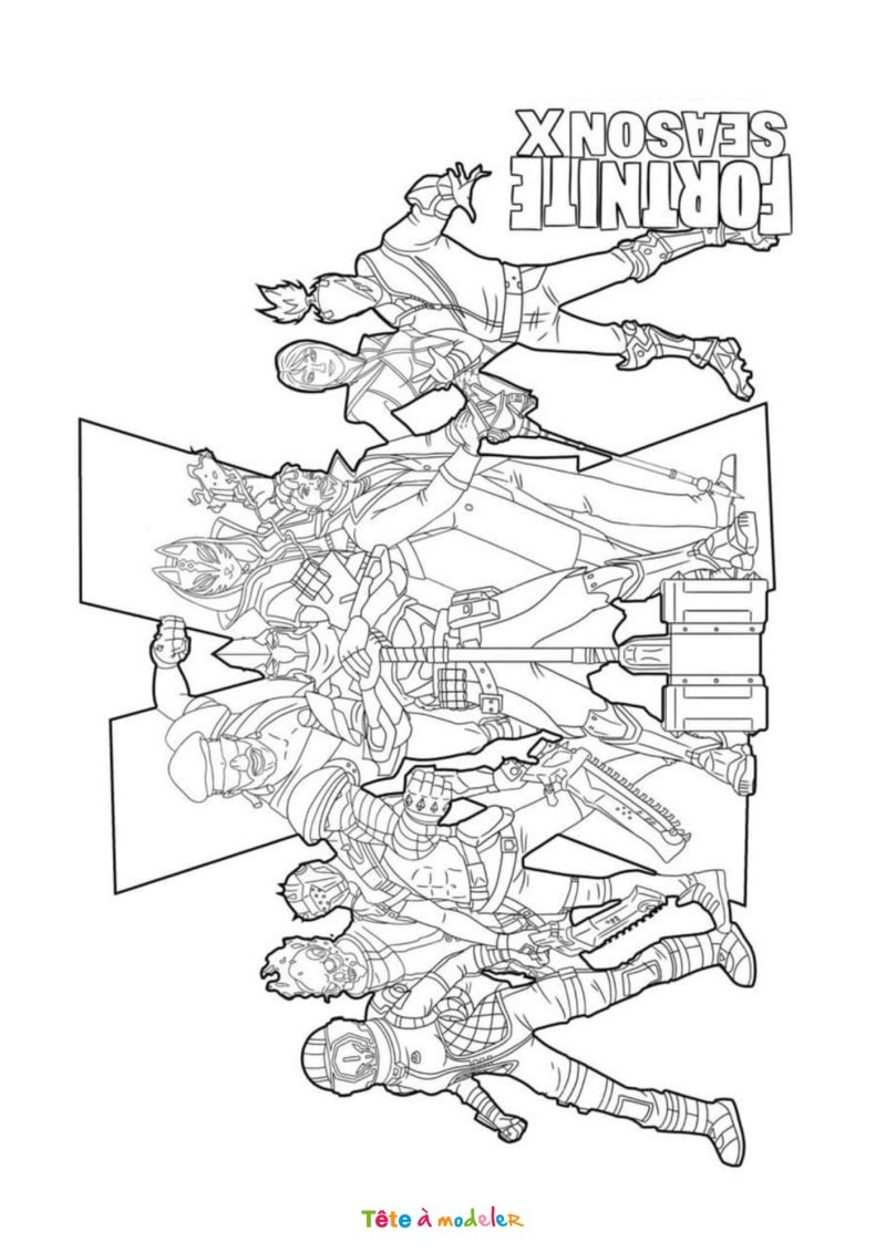 Coloriage Forntnite à imprimer