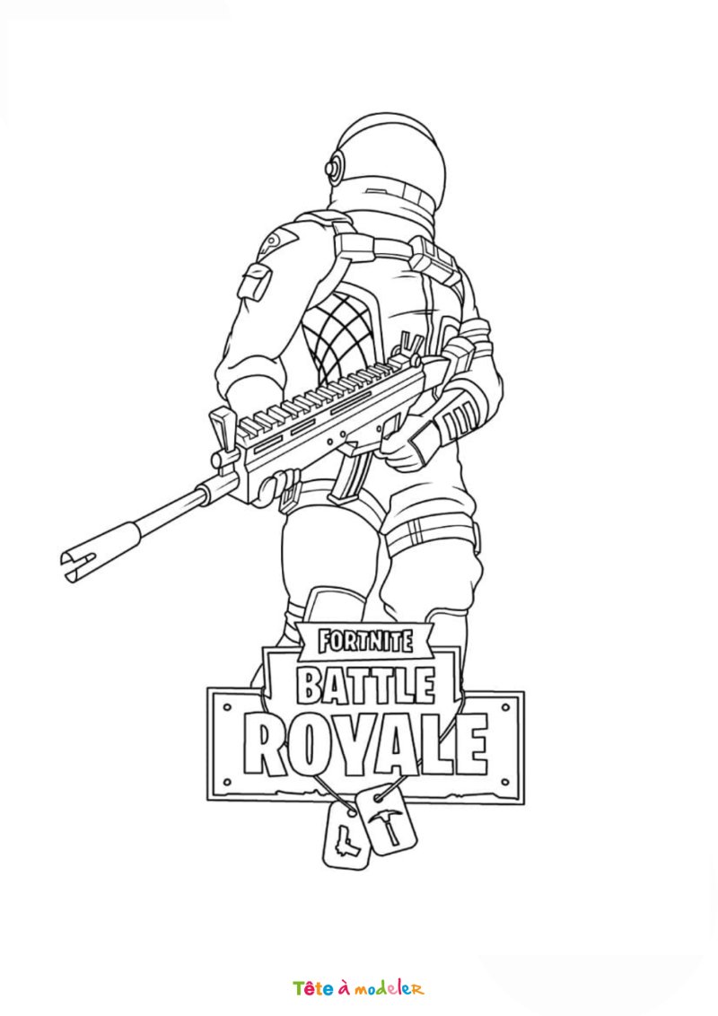Coloriage Fortnite facile