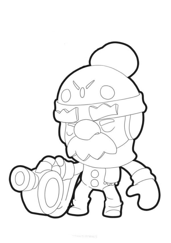 Coloriage Gael de Brawl Stars