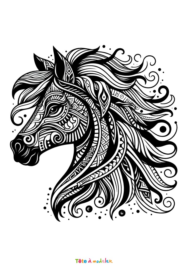Coloriage girafe art therapie