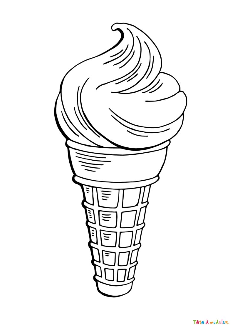 Coloriage d'une glace délicieuse