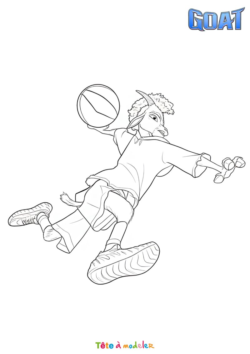 Coloriage sur le film GOAT gratuit