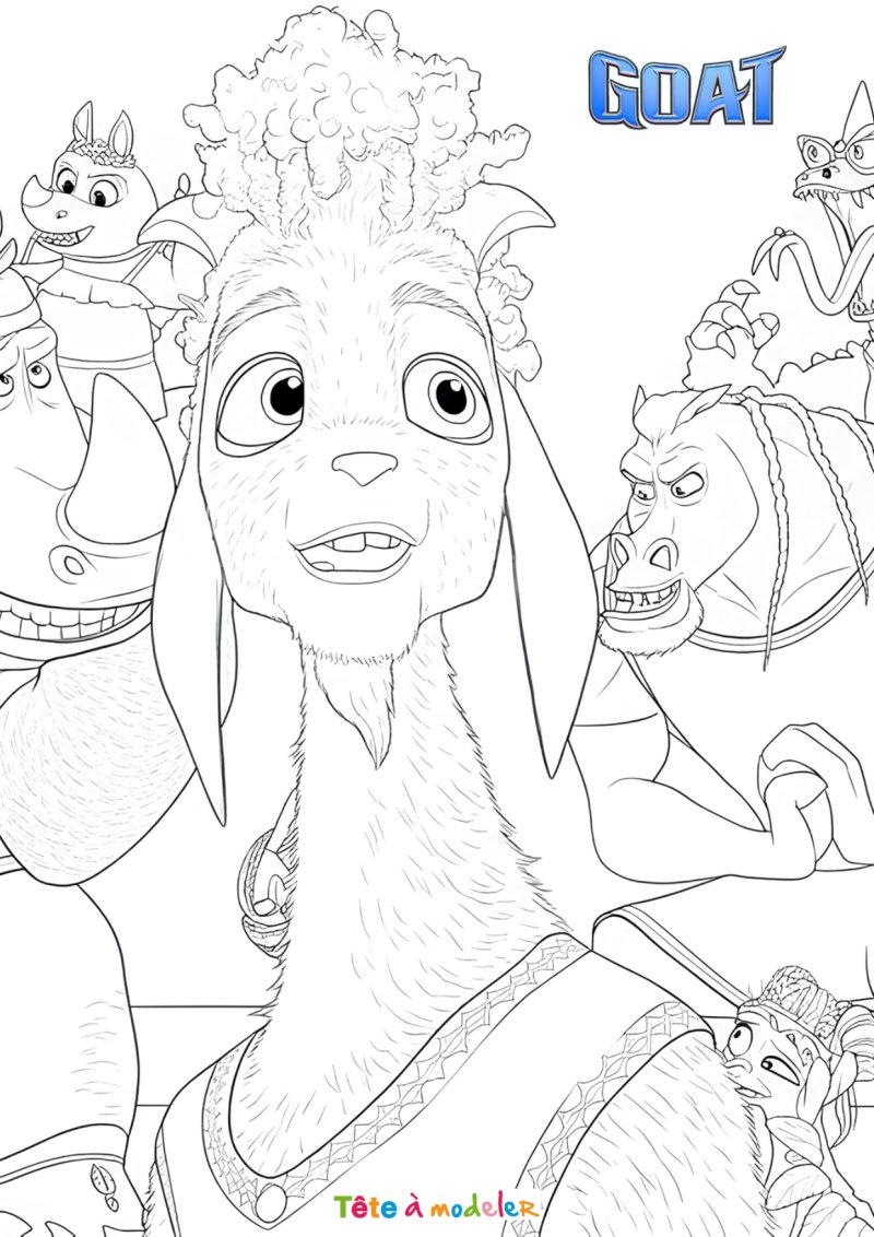 Coloriage personnages de GOAT
