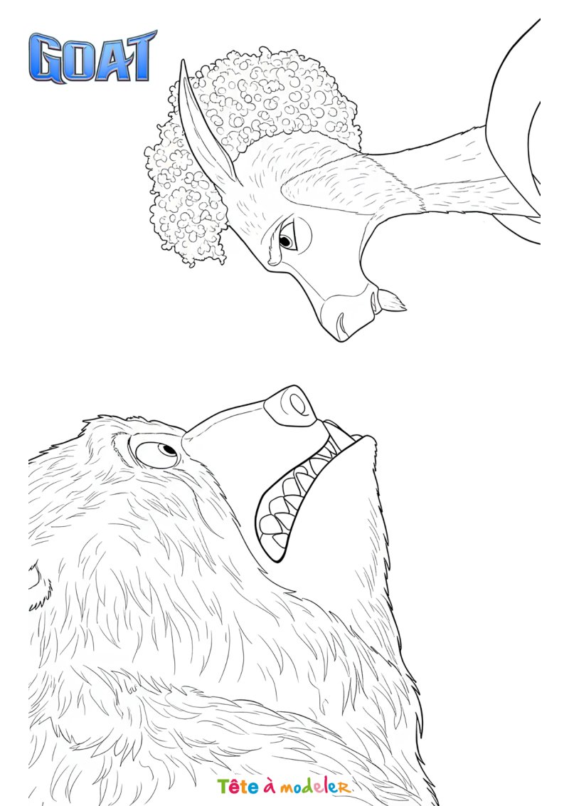 Coloriage goat rigolo