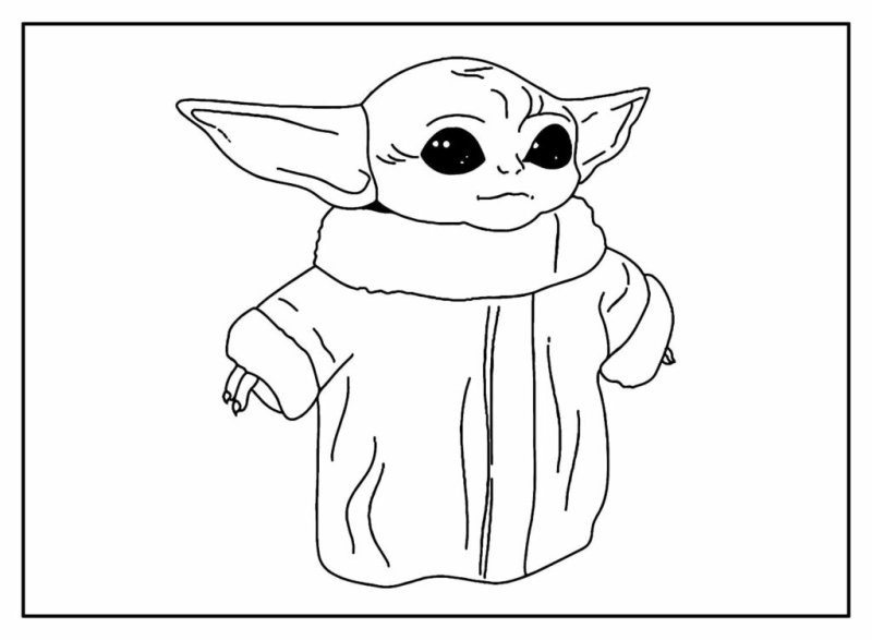 Coloriage Grogu de Star Wars