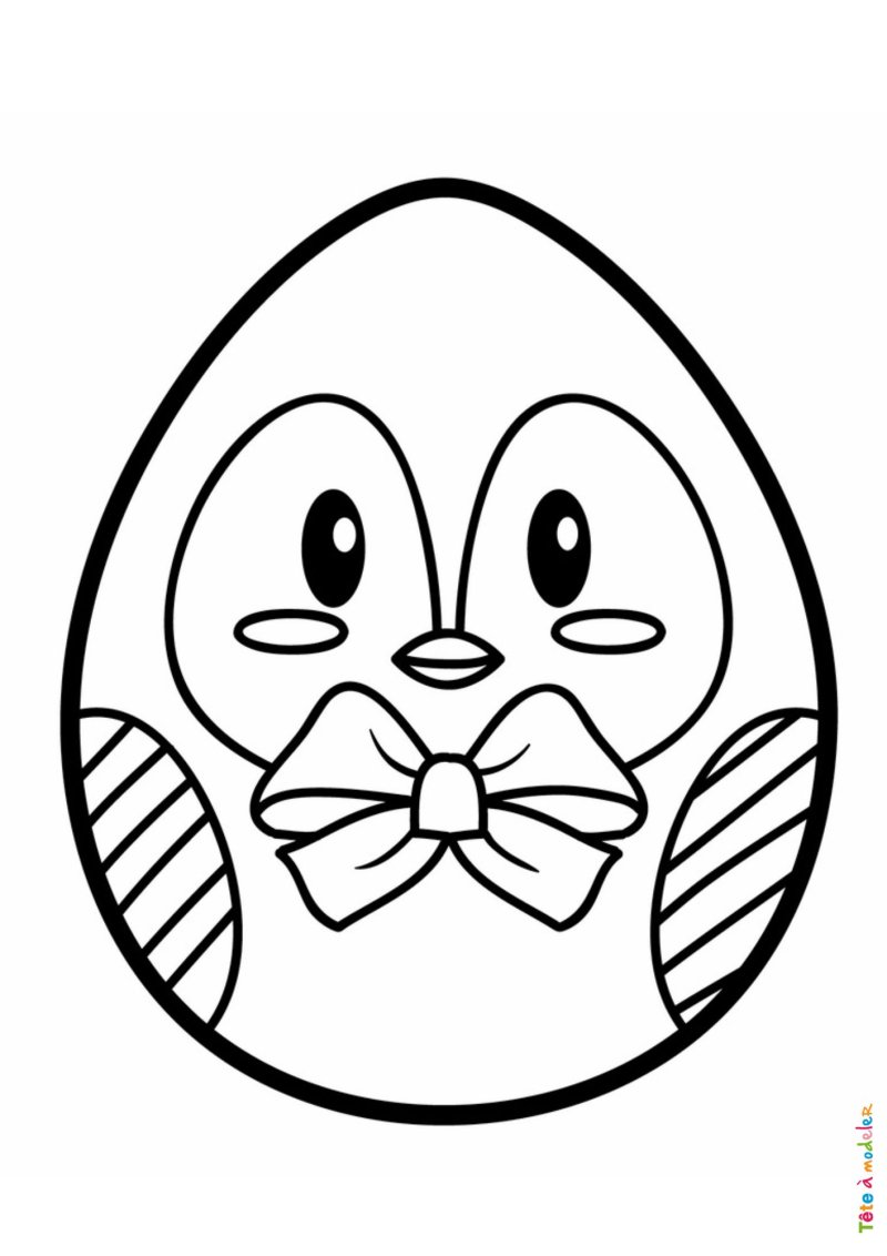Coloriage d'un oeuf de Pâques élégant