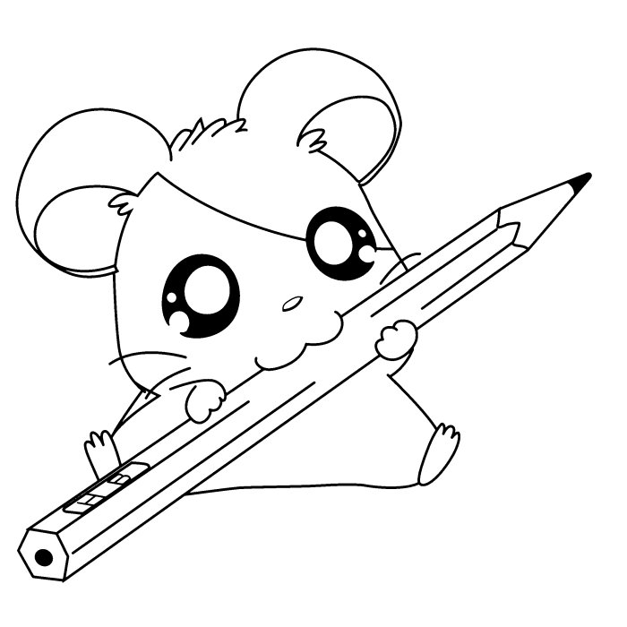 Coloriage hamster à imprimer