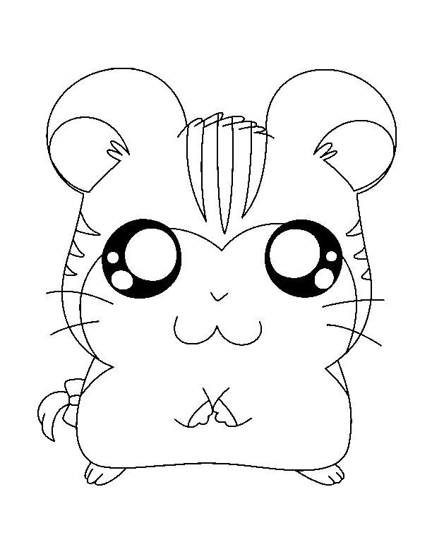 Coloriage hamster cute