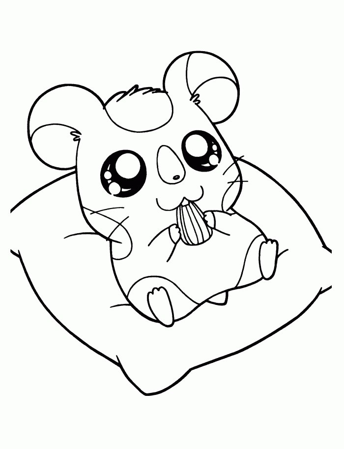 Coloriage hamster hamtaro