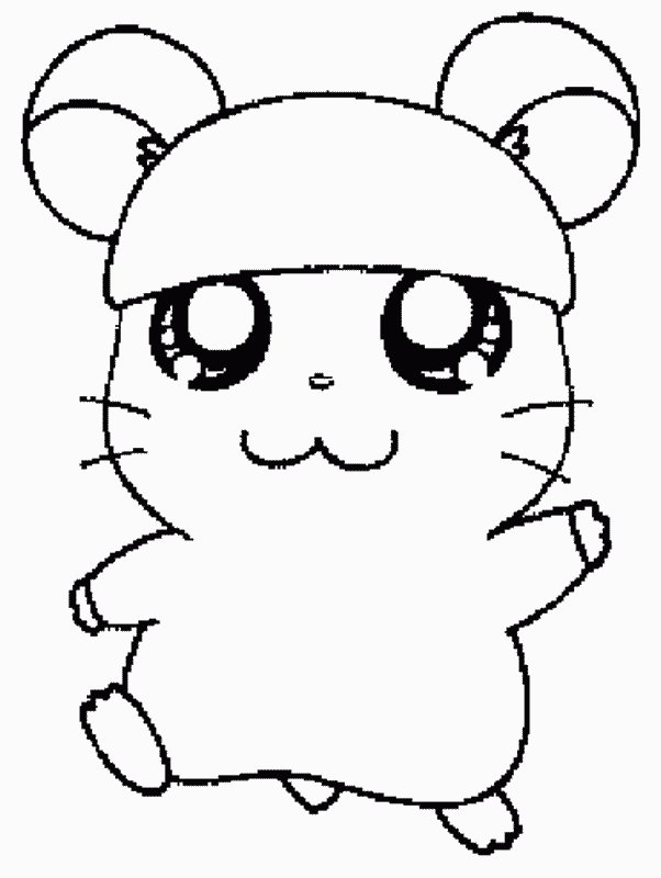 Coloriage hamster manga