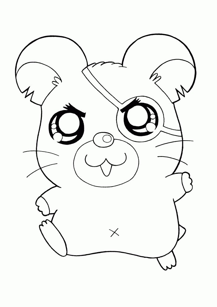 Coloriage hamster ninja