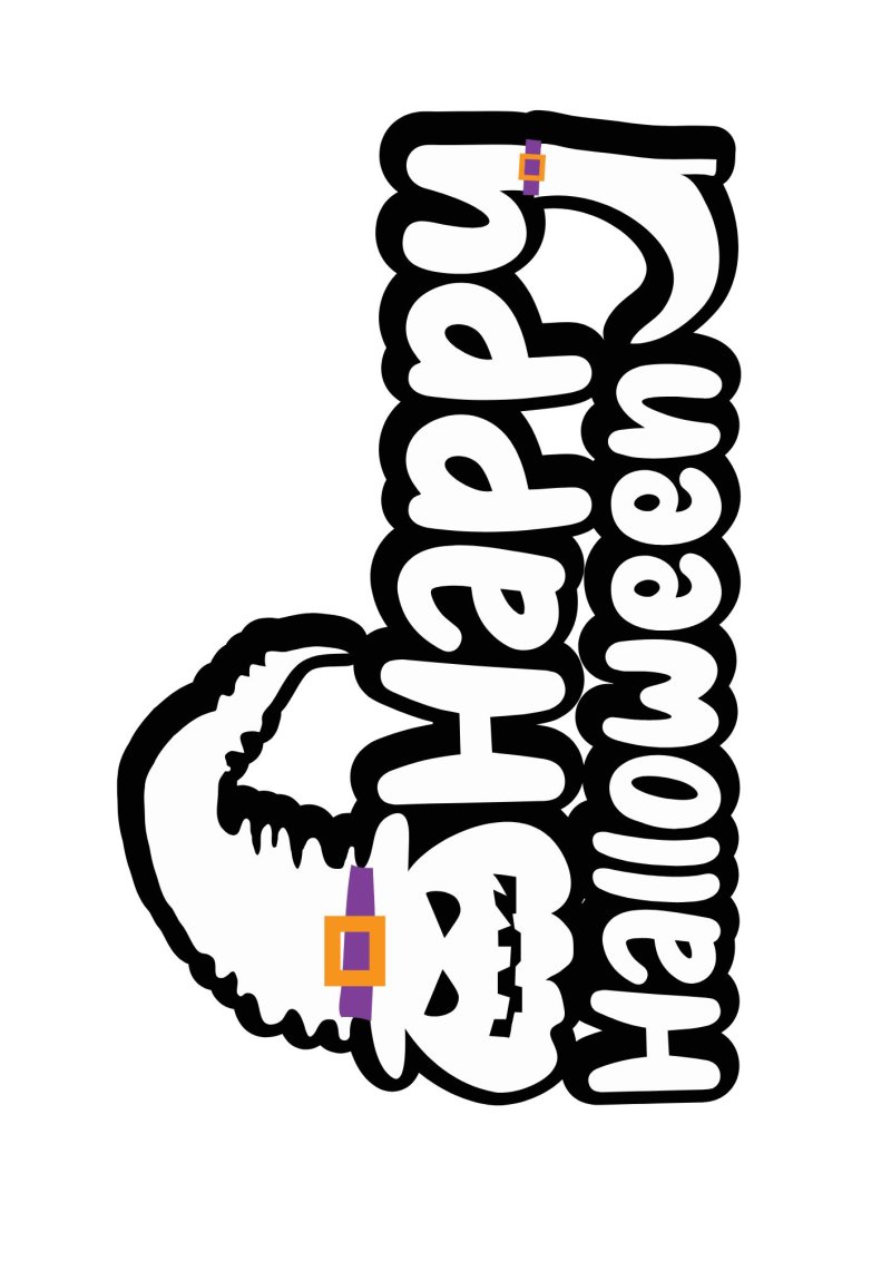 Coloriage Happy Halloween facile
