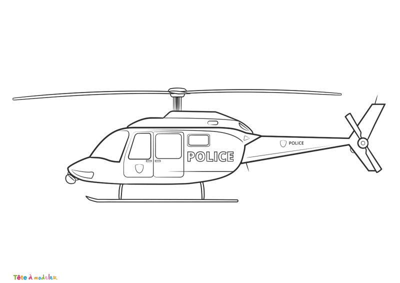 Coloriage hélicoptère #06