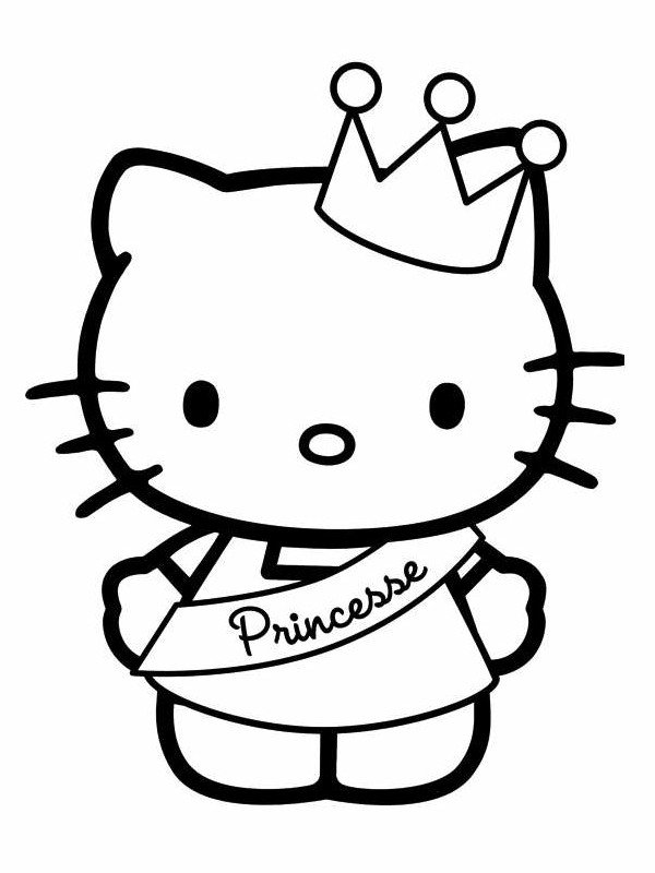 Coloriage Hello Kitty princesse
