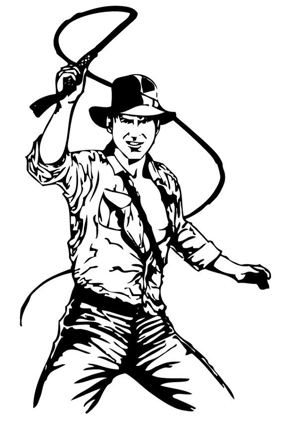 Coloriage Indiana Jones à imprimer