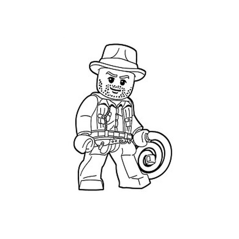 Coloriage Indiana Jones en lego