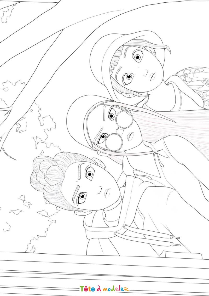 Coloriage inspiré du film Demon Hunter à imrpimer