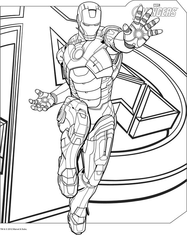 Coloriage Iron Man à télécharger