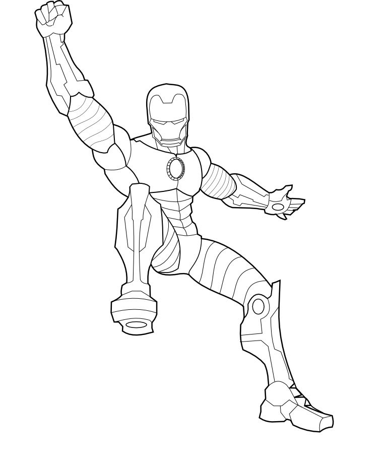 Coloriage Iron Man gratuit 
