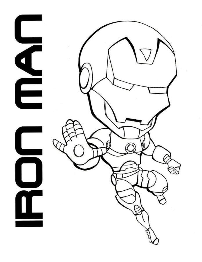 Coloriage Iron Man original