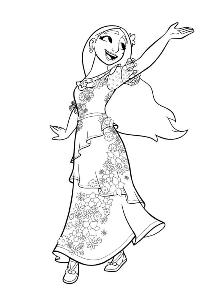 Coloriage Isabela Madrigal - Encanto