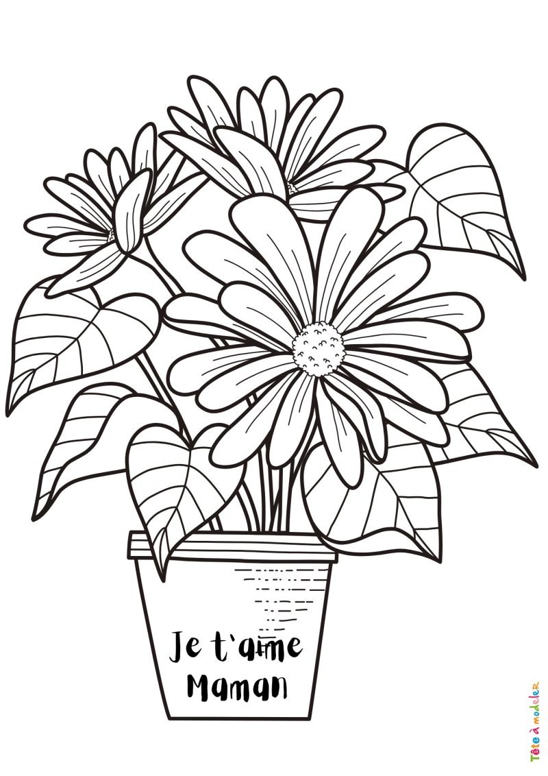 Coloriage "je t'aime maman"