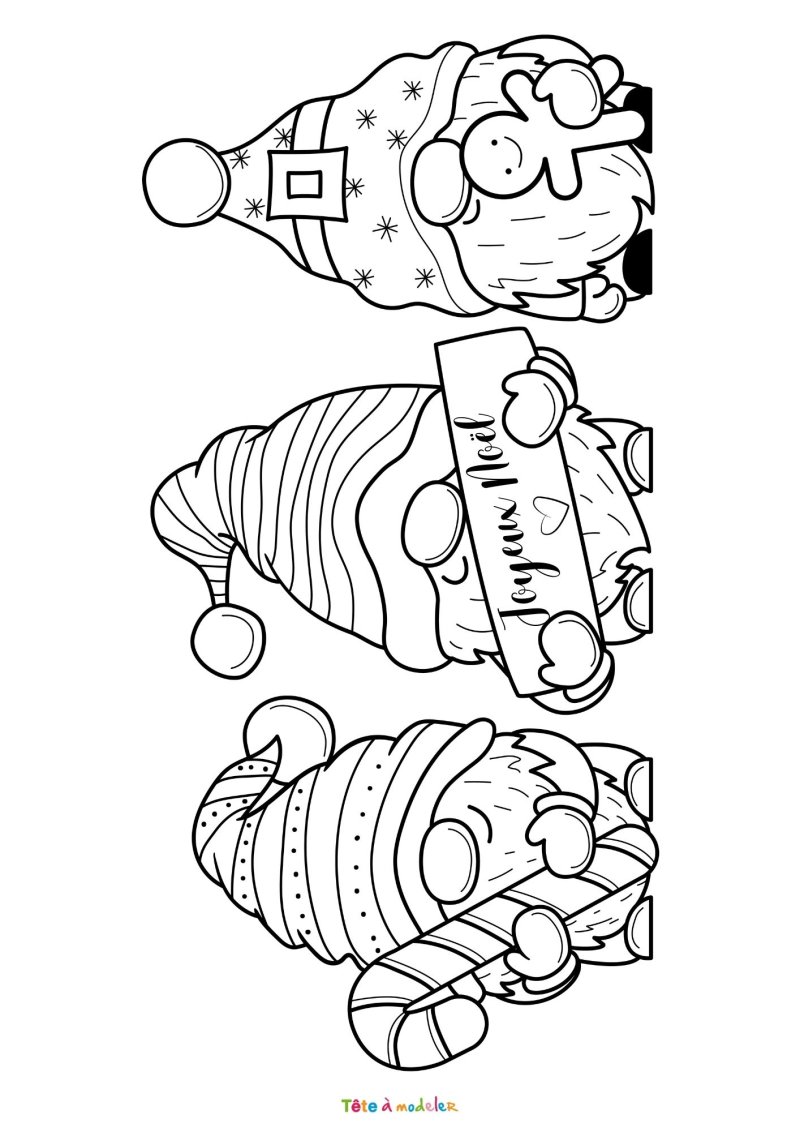 Coloriage Joyeux Noël kawaii