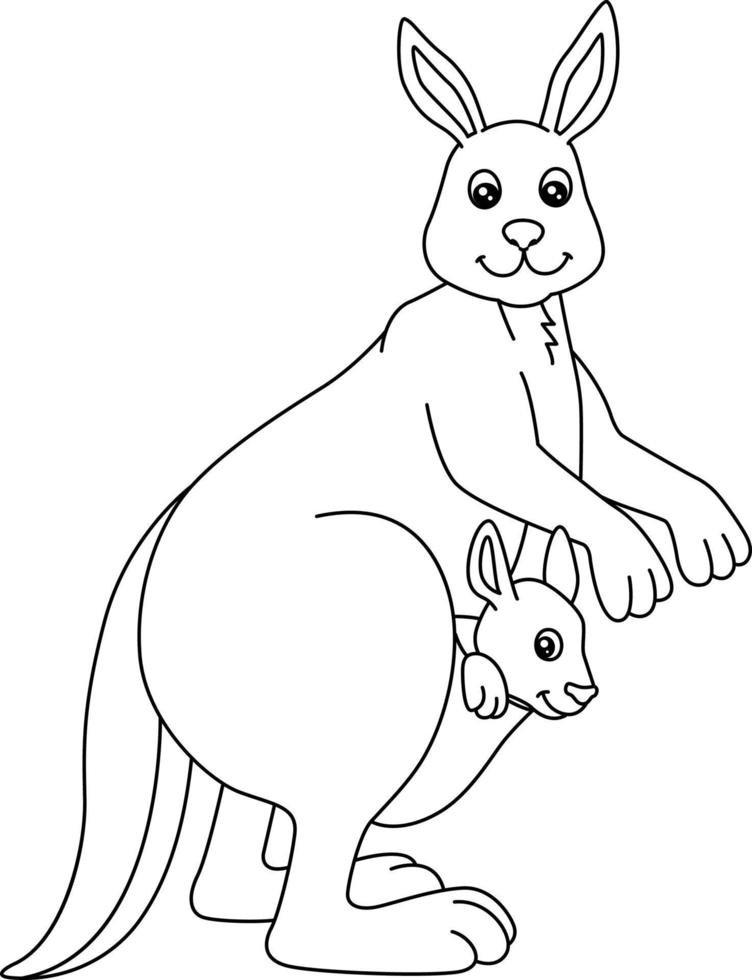 Coloriage kangourou en pdf