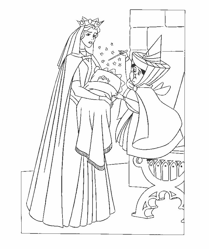 Coloriage La Belle au bois Dormant  #5