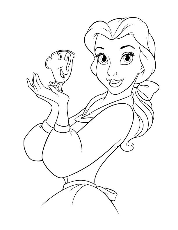 Coloriage La Belle et la bête  #1