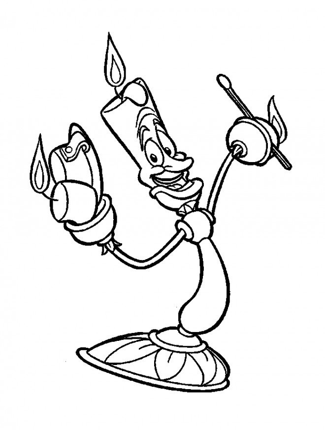 Coloriage La belle et la bête #10