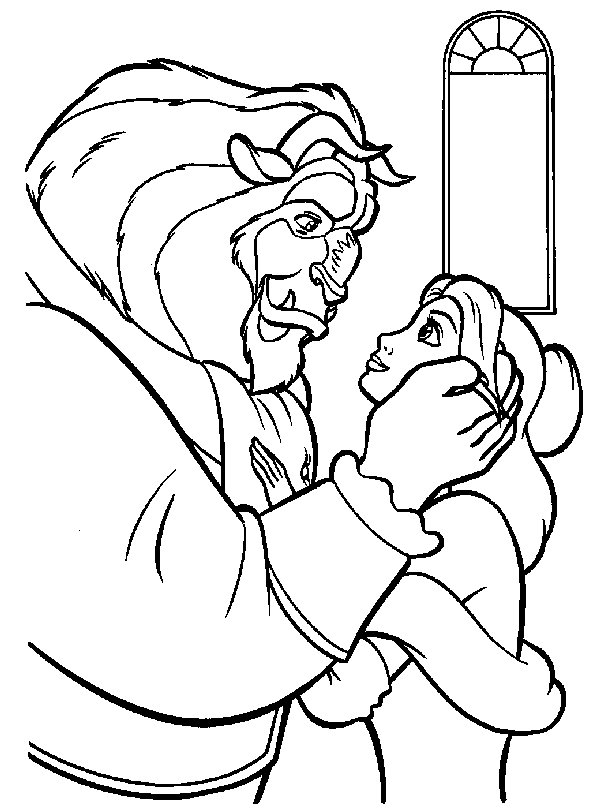 Coloriage La belle et la bête #11