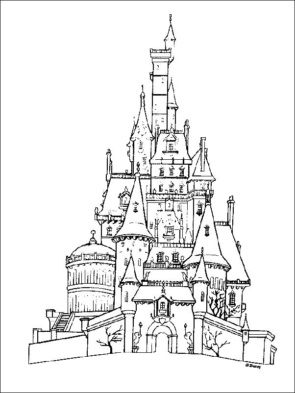 Coloriage La belle et la bête #12