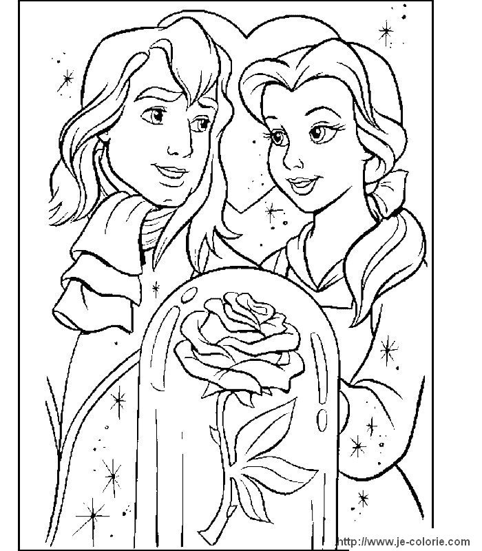 Coloriage La belle et la bête #13