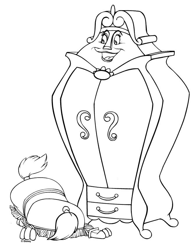 Coloriage La belle et la bête #4