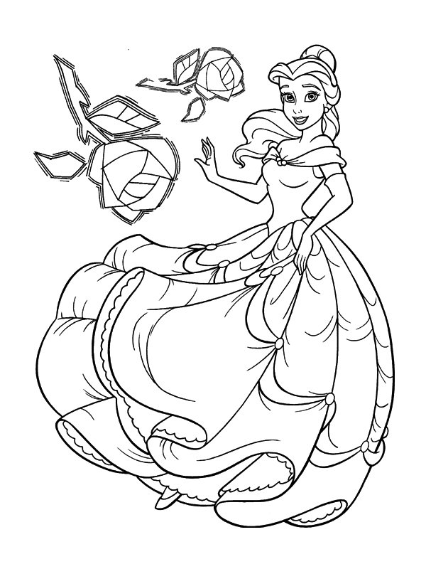 Coloriage La belle et la bête #8