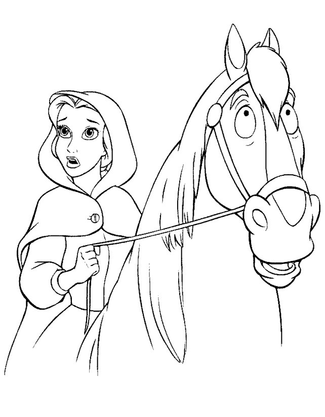 Coloriage La belle et la bête #9