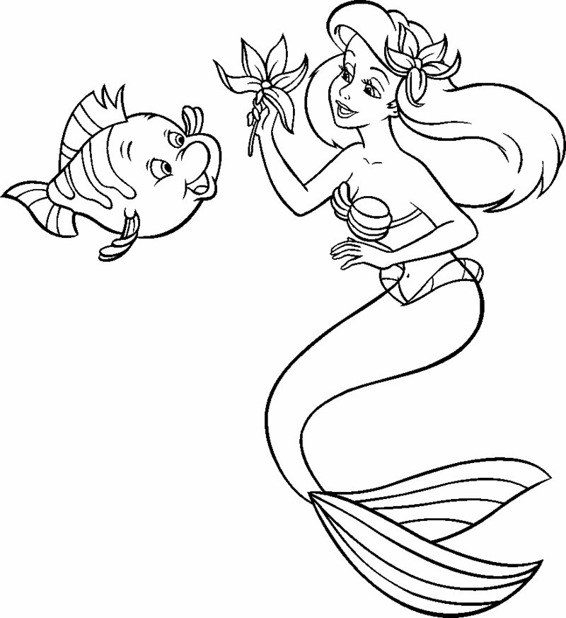 Coloriage La petite sirène #3