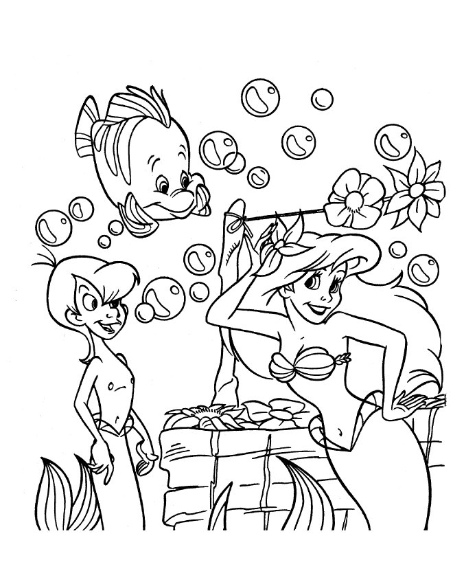 Coloriage La petite sirène #4