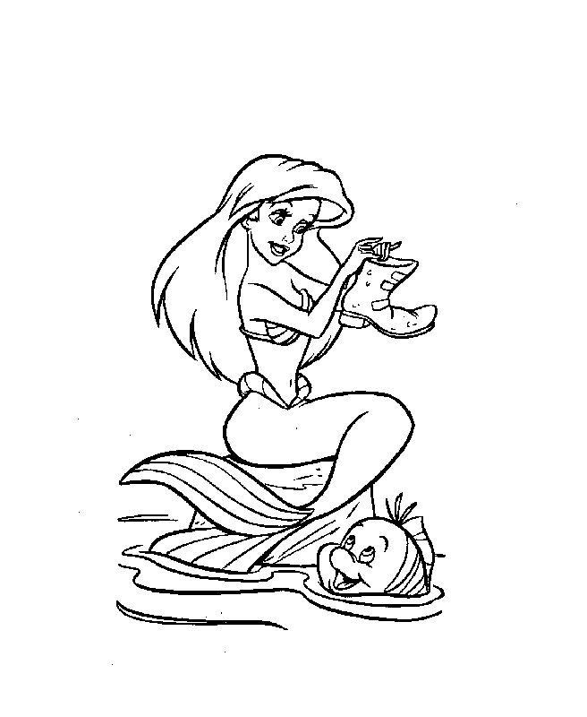 Coloriage La petite sirène #5