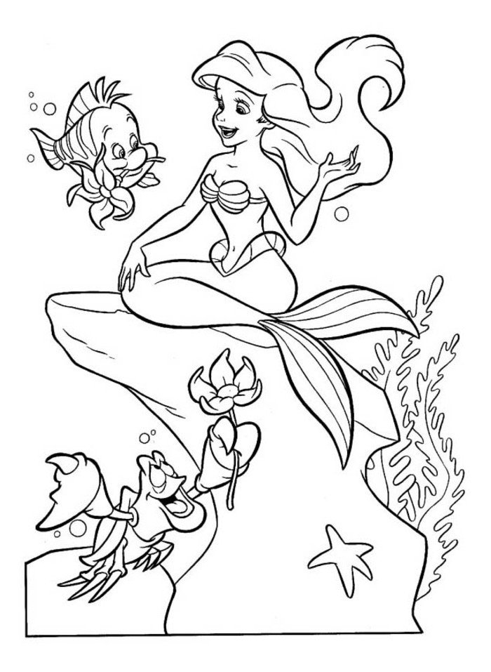 Coloriage La petite sirène #8