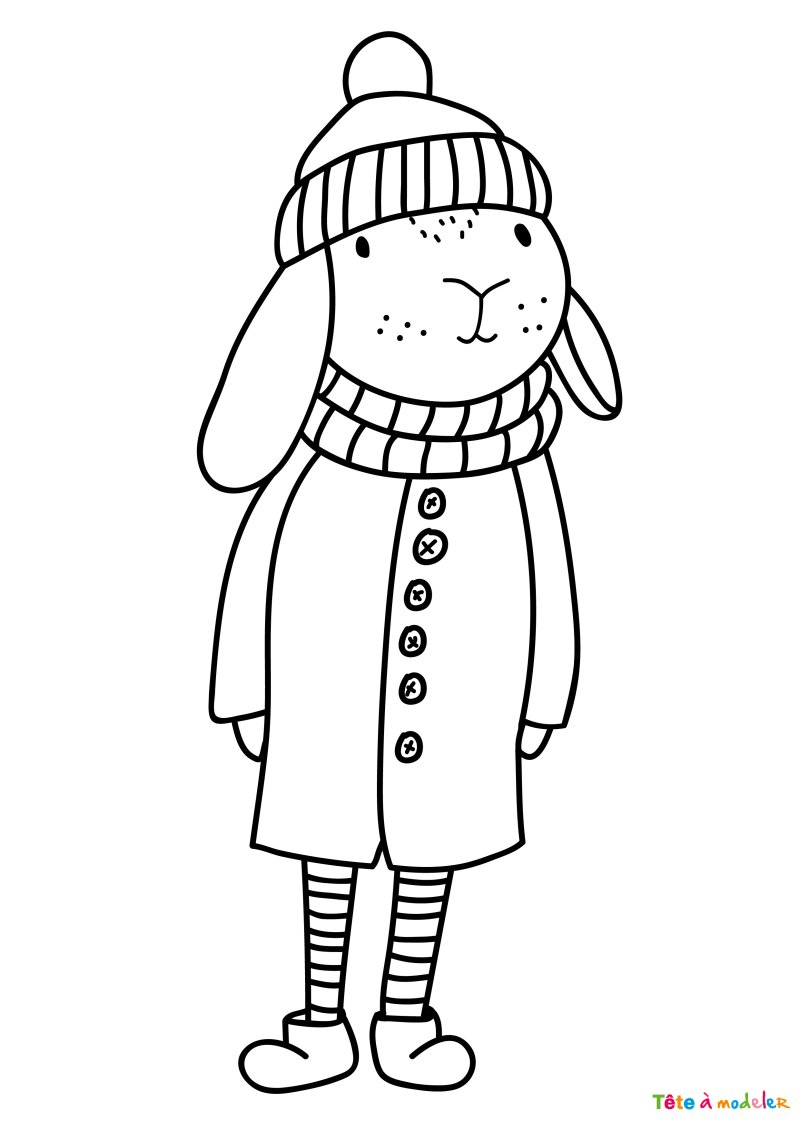 Coloriage lapin #10
